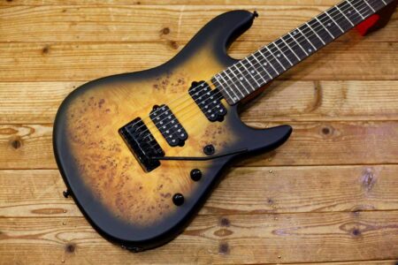 【SOLD】Sterling by MUSIC MAN RICHARDSON 7 / Natural Poplar Burl Burst / Jason Richadson Signature